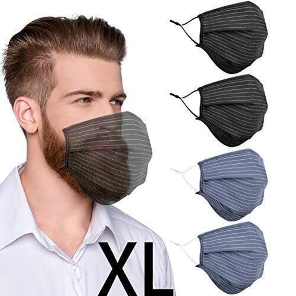 6882 Beard Face Mask for Bearded , Extra Large XL Facemask with Nose Wire